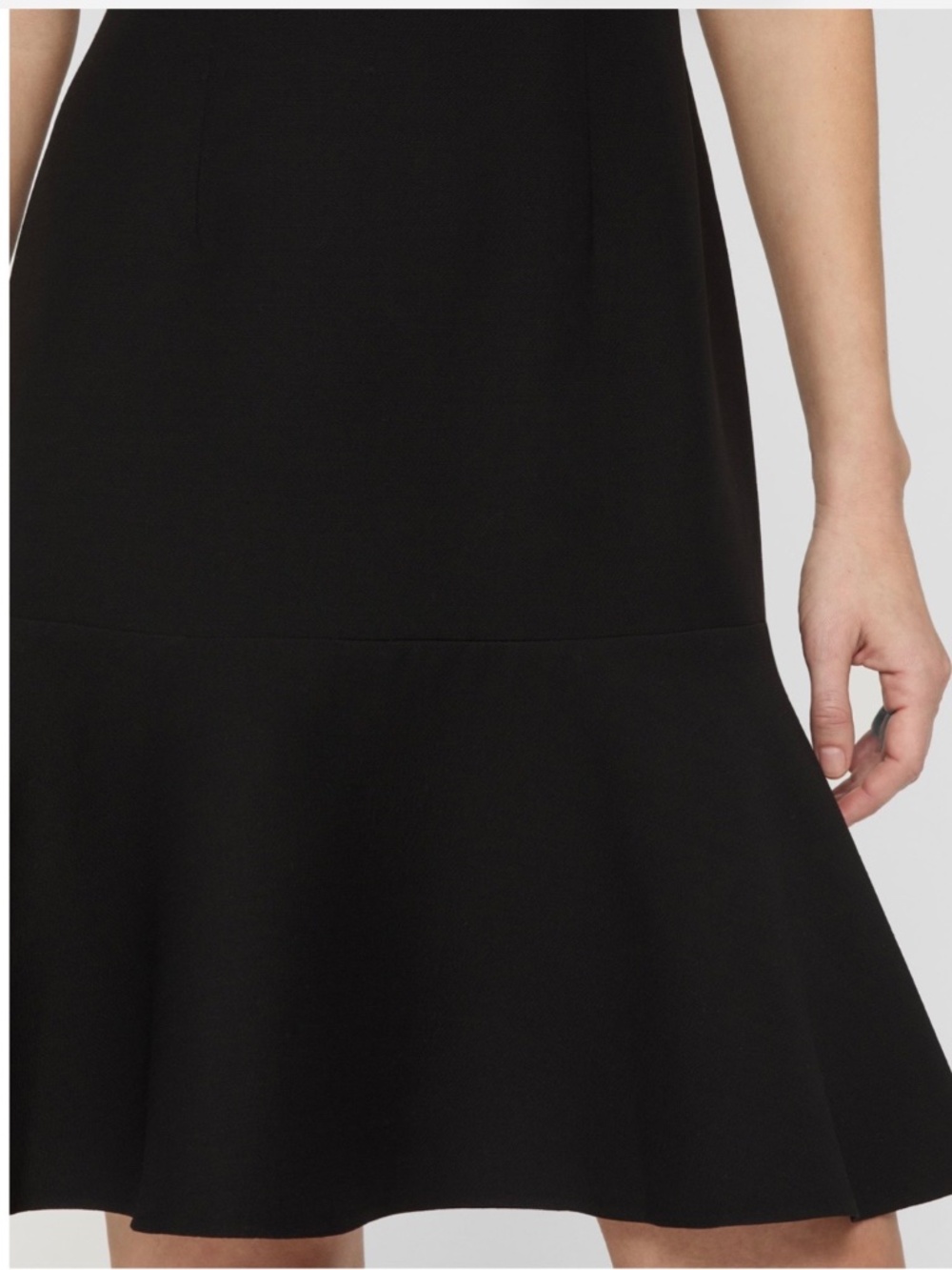 Lafayette 148 New York WOOL-SILK CREPE SHORT SLEEVE DRESS,Size 10 - Picture 14 of 16